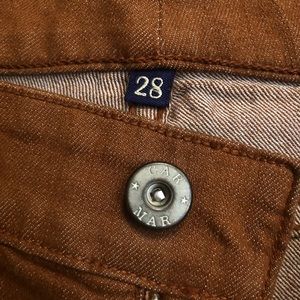 Mid-rise brown Carmar skinny jeans
